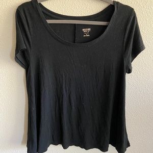 Mossimo Flowy Black Blouse/T-shirt